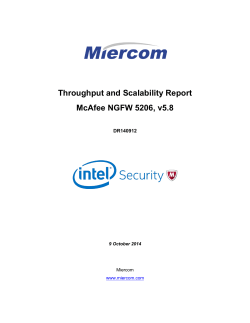 Throughput and Scalability Report McAfee NGFW 5206, v5.8 DR140912
