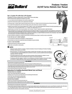 Firedome Freedom  AX/UST Series Helmets User Manual