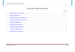 Master Data Change/Creation Forms