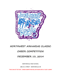 NORTHWEST ARKANSAS CLASSIC CHEER COMPETITION DECEMBER 13, 2014