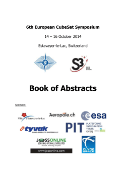 Book of Abstracts  6th European CubeSat Symposium