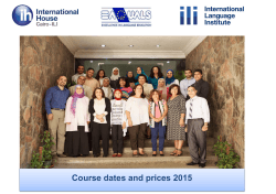 Course dates and prices 2015