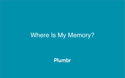 Where Is My Memory?