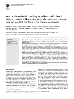 Ventricular-arterial coupling in patients with heart