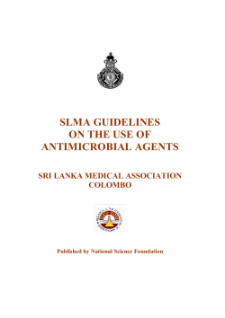 SLMA GUIDELINES ON THE USE OF ANTIMICROBIAL AGENTS