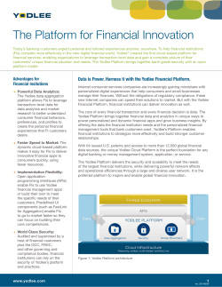 The Platform for Financial Innovation
