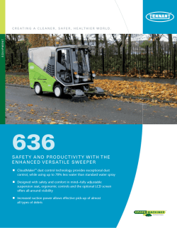 Tennant 636 Air Sweeper: Safety, Productivity, Dust Control