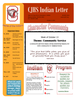 CJHS Indian Letter