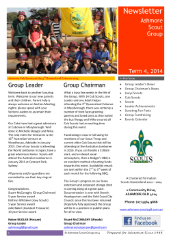 Newsletter  Ashmore Scout