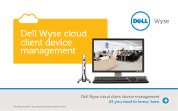 Dell Wyse cloud client device management Wyse
