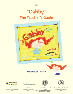 “Gabby” The Teacher’s Guide Caribbean Edition