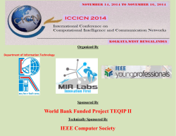 World Bank Funded Project TEQIP II IEEE Computer Society Organized By