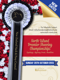 North Island Premier Showing Championships NeW
