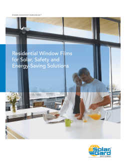 Residential Window Films for Solar, Safety and Energy-Saving Solutions
