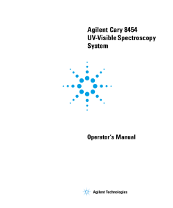   Agilent Cary 8454 UV-Visible Spectroscopy