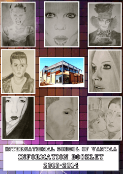 Information Booklet 2013-2014 international school of vantaa