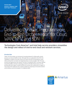 Delivering Dynamic, Programmable, End-to-End Orchestration for Cloud, WAN, NFV, and SDN