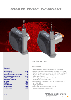 DRAW WIRE SENSOR Series SX120