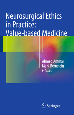 Neurosurgical Ethics in Practice: Value-based Medicine 123