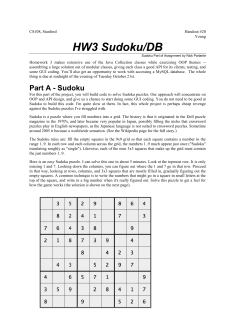 HW3 Sudoku/DB