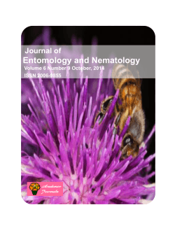 Entomology and Nematology Journal of Volume 6 Number 9 October, 2014