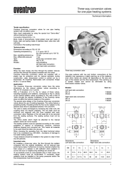 Three-way conversion valves for one pipe heating systems