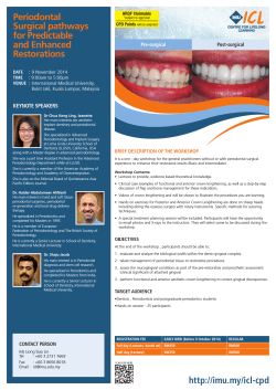 Periodontal Surgical pathways for Predictable and Enhanced