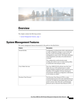 Overview System Management Features