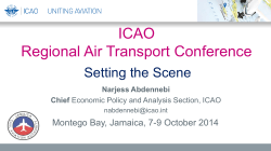 ICAO Regional Air Transport Conference  Setting the Scene