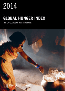 2014 Global HunGer Index The Challenge of hidden hunger –