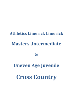 Cross Country Masters ,Intermediate &amp; Uneven Age Juvenile