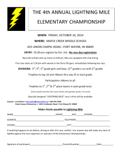 THE 4th ANNUAL LIGHTNING MILE ELEMENTARY CHAMPIONSHIP