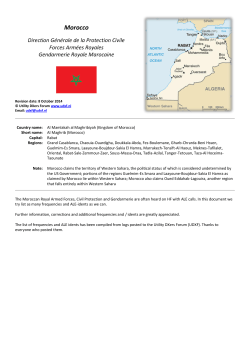 Morocco Direction Générale de la Protection Civile Forces Armées Royales