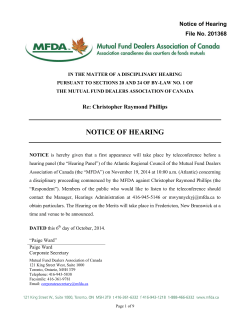 Notice of Hearing File No. 201368