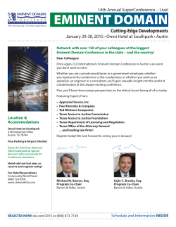 EMINENT DOMAIN Cutting-Edge Developments 14th Annual SuperConference – Live!