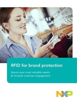 RFID for brand protection Secure your most valuable assets