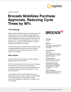 Brocade Mobilizes Purchase Approvals, Reducing Cycle Times by 90% !