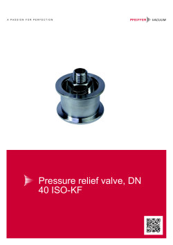 Pressure relief valve, DN 40 ISO-KF