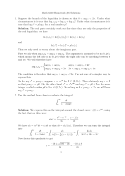 Math 6350 Homework #6 Solutions
