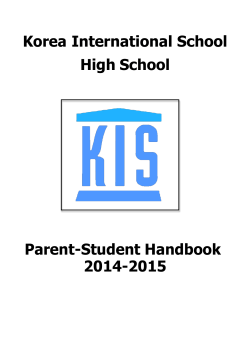 Korea  International School High School  Parent-Student Handbook