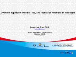 Overcoming Middle Income Trap, and Industrial Relations in Indonesia Strategy (KDS)