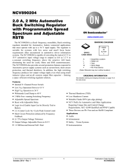 NCV890204 2.0 A, 2 MHz Automotive Buck Switching Regulator with Programmable Spread