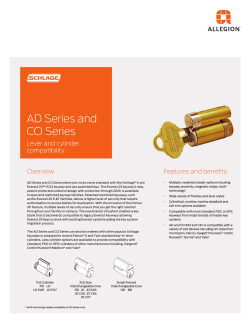 AD Series and CO Series Overview Features and benefits