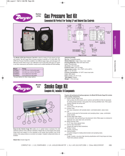 Gas Pressure Test Kit Series LPTK
