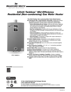 Infiniti Tankless Mid Efficiency Residential (Non-condensing) Gas Water Heater ™