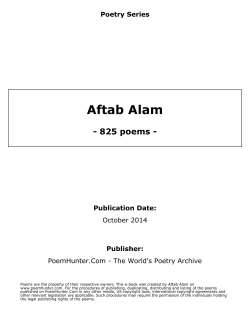 Aftab Alam - 825 poems - Poetry Series Publication Date: