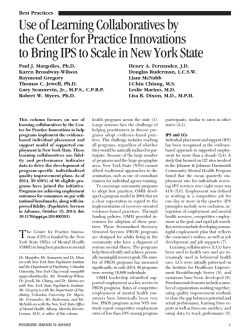 Use of Learning Collaboratives by the Center for Practice Innovations