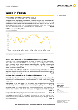 Week in Focus Price slide: ECB to rush to the rescue