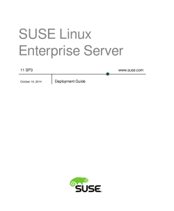 SUSE Linux Enterprise Server www.suse.com 11 SP3