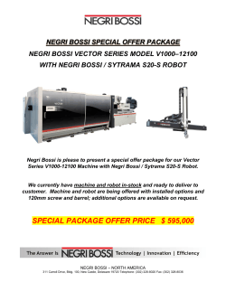 NEGRI BOSSI SPECIAL OFFER PACKAGE –12100 NEGRI BOSSI VECTOR SERIES MODEL V1000